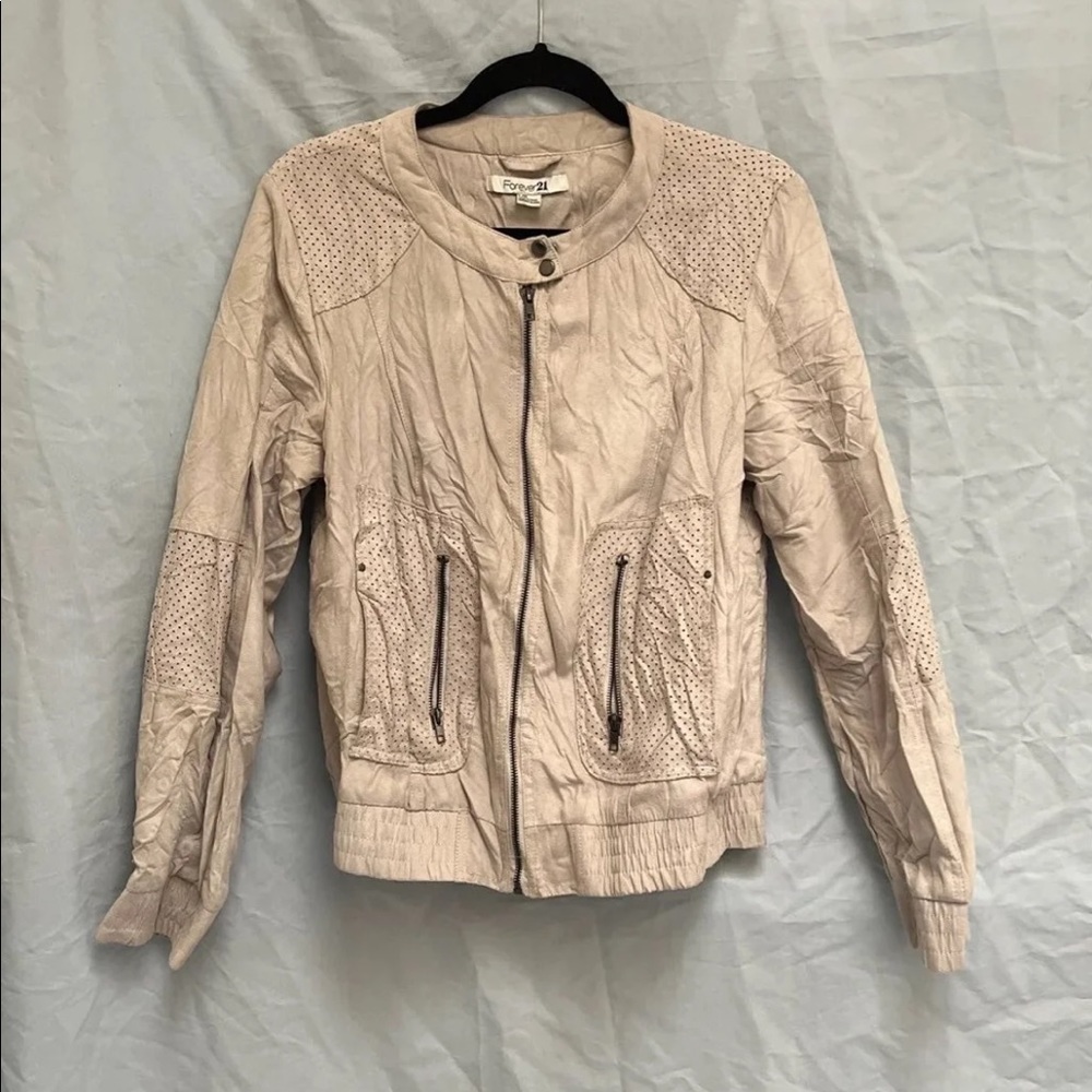 Faux Suede Moto Jacket Size Large Juniors